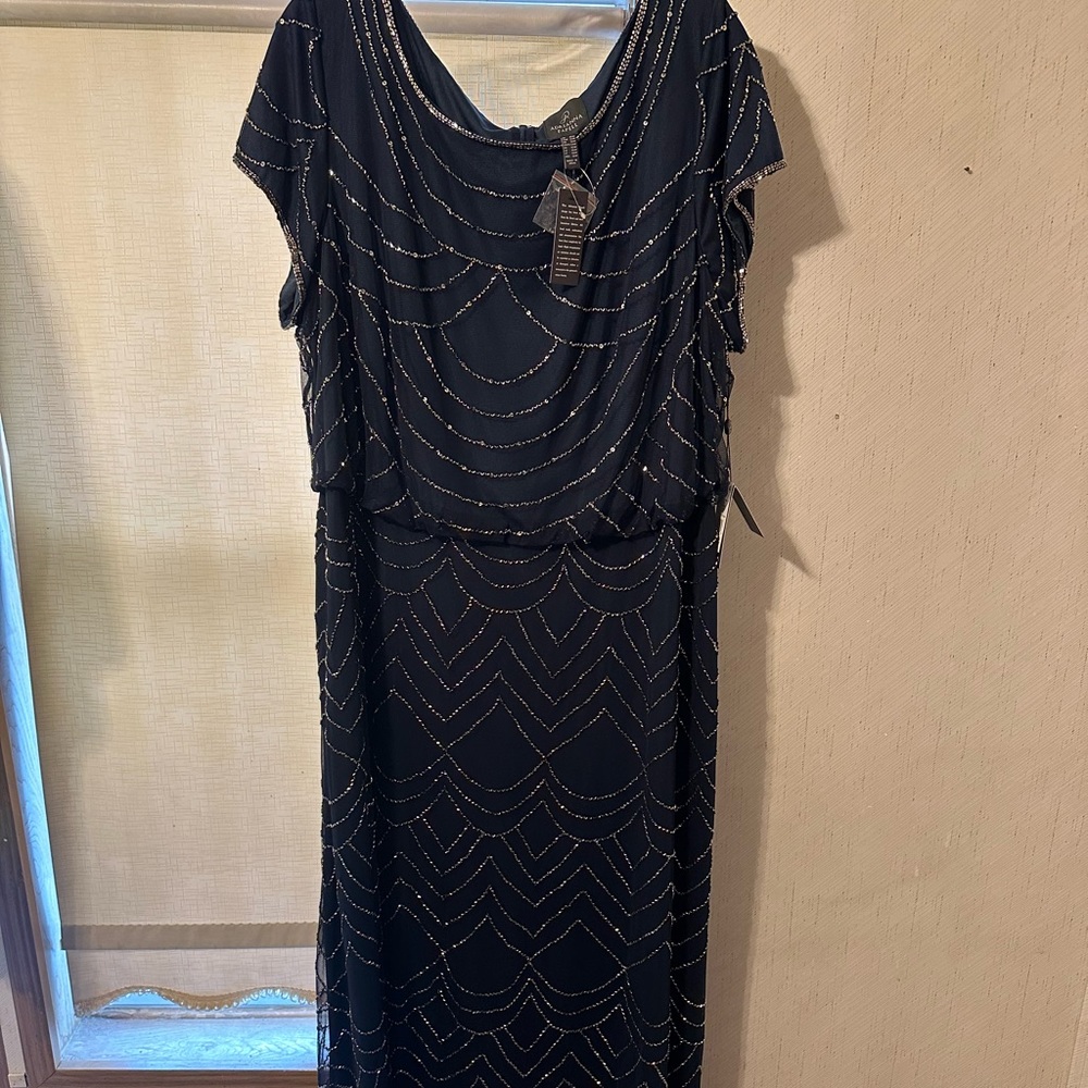 Adrianna Papell Navy Blue Gown